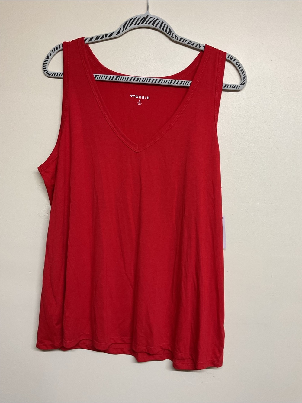 torrid Bright Red V-Neck Tank Top